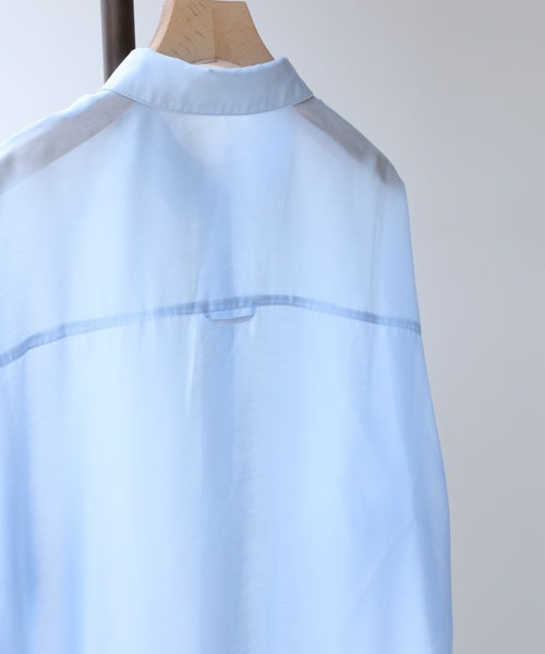 ‼️セール‼️新品タグ付き】 Midi Umi ブルー系ブラウス　新品タグ付き MidiUmi ブラウス シャツ ビックシアーシャツ レディース