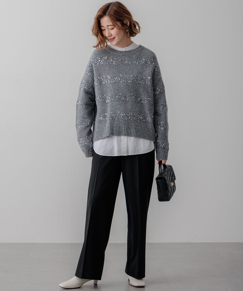 ニット セーター 「滝沢眞規子さん着用/一部店舗限定」スパングル