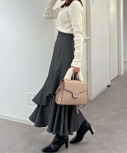 すぐ届く【JILL by JILL STUART】可愛い マーメイド スカート JILL by STUART スカート アシメヘムマーメイドスカート