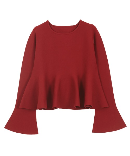 KOBE LETTUCE（神戸レタス） ニット セーター フレアスリーブペプラム