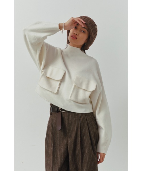 other - アリシアスタン 24AW Double Pocket Knit Top ニット ALEXIA STAM ニット セーター Double Pocket Knit Top /ダブル