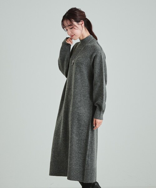 ✨最高級✨ THE ROW ロングニットワンピース　ハイネック　カシミア混　S DRESKIP ワンピース ふわふわ柔らか ハイネック ロングニット