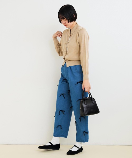 I am in fact カーディガン Metallic yarn 華釦カーディガン