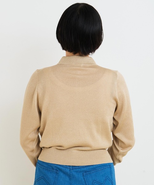 I am in fact カーディガン Metallic yarn 華釦カーディガン