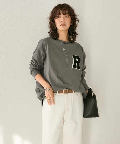 RIVE DROITE tシャツ 「キャッチーなロゴが」パイルワッペンロン