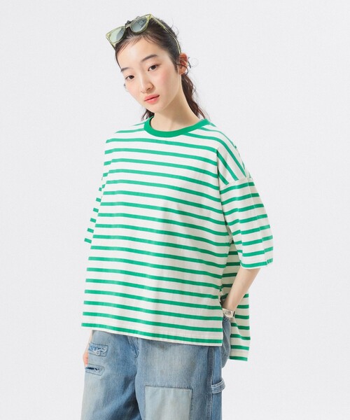 BEAMS BOY tシャツ ボーダー ビッグ ショートスリーブ