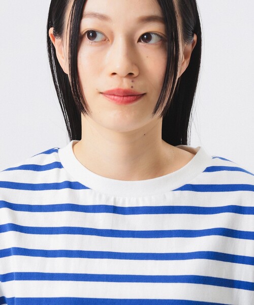 BEAMSBOY ビームスボーイ　コットン ボーダー Tシャツ 未使用 ゆったり フライス 1cm ボーダー Tシャツ（Tシャツ/カットソー）｜BEAMS