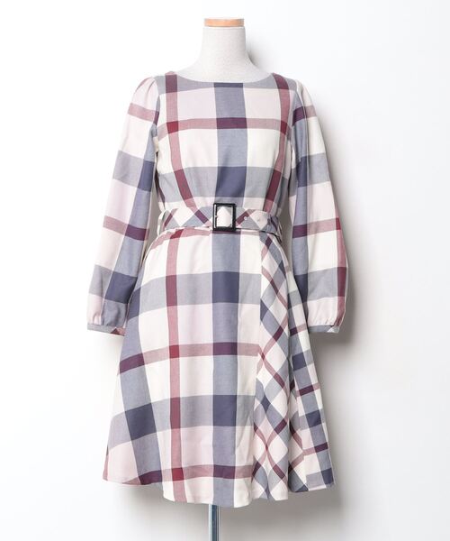 ブルーレーベル・クレストブリッジ長袖ワンピース36 BLUE LABEL CRESTBRIDGE（ブルーレーベルクレストブリッジ） 長袖