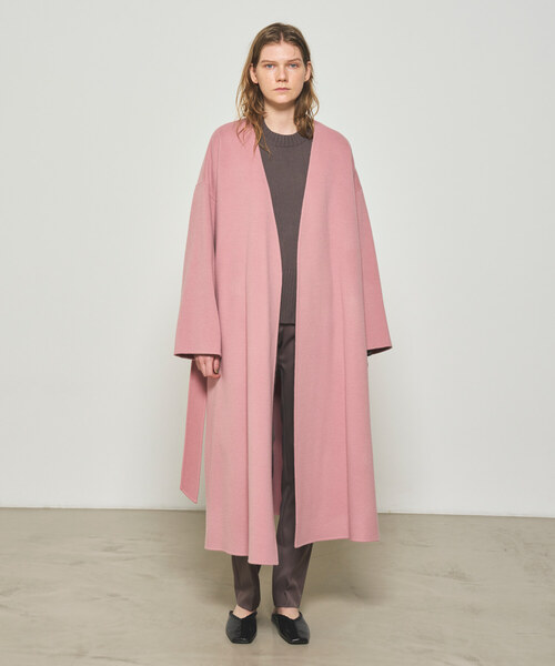 「N.O.R.C by the line」 ノーカラーコート L グレイッシュベージュ レディース_画像5