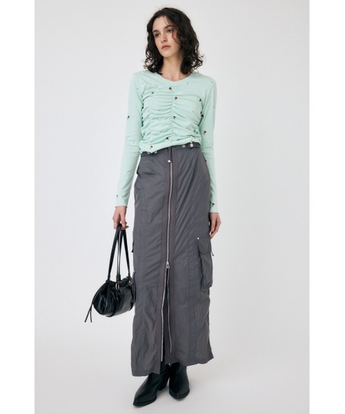 MOUSSY（マウジー） スカート 「セットアップ対応」FRONT ZIP FUNCTION
