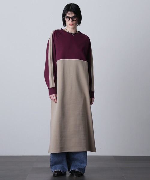 ローズバッド（ROSE BUD）/ラインカットソーワンピース ROSE BUD（ローズバッド） ワンピース ラインカットソーワンピース