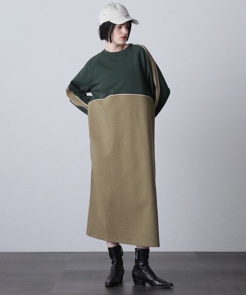 ローズバッド（ROSE BUD）/ラインカットソーワンピース ROSE BUD（ローズバッド） ワンピース ラインカットソーワンピース