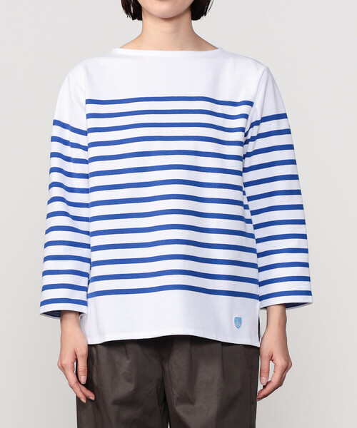 新品未着用 ORCIVAL ラッセルフレンチボーダーカットソー サイズ8 ORCIVAL tシャツ | ラッセルフレンチセーラーTシャツ WOMEN