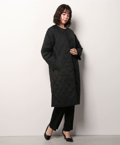 たま39 グリーンレーベルリラクシング ダウンコート ロング ブラック green label relaxing（グリーンレーベルリラクシング） ダウンコート