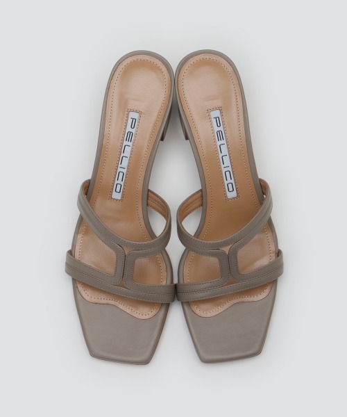 PELLICO サンダル SILVER カナーレ 5.0cm TAUPE レディース