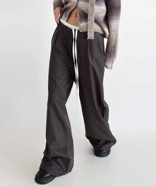 estudio niksen ダークデニム ワイドパンツ Raw Denim In-stitch Jeans