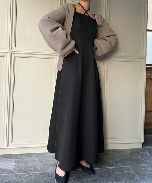 「JUNOAH」 ニットボレロ FREE ブラック レディース_画像9