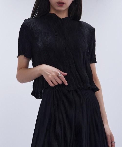 【VERY掲載】gongdid design ウェーブクロップトップ Gongdid Design tシャツ 「Gongdid Design」Wavy crop top