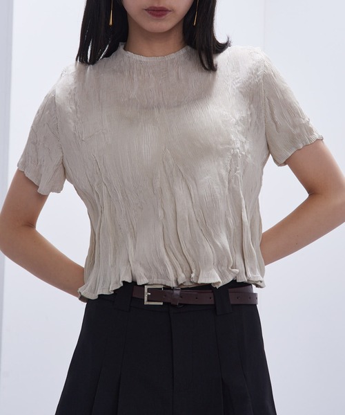 Gongdid Design tシャツ 「Gongdid Design」Wavy crop top