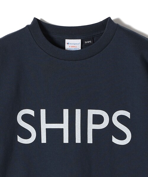 【SHIPS別注】Champion: SHIPS ロゴ プリント Tシャツ SHIPS｜【SHIPS別注】Champion: SHIPS ロゴ プリント Tシャツ