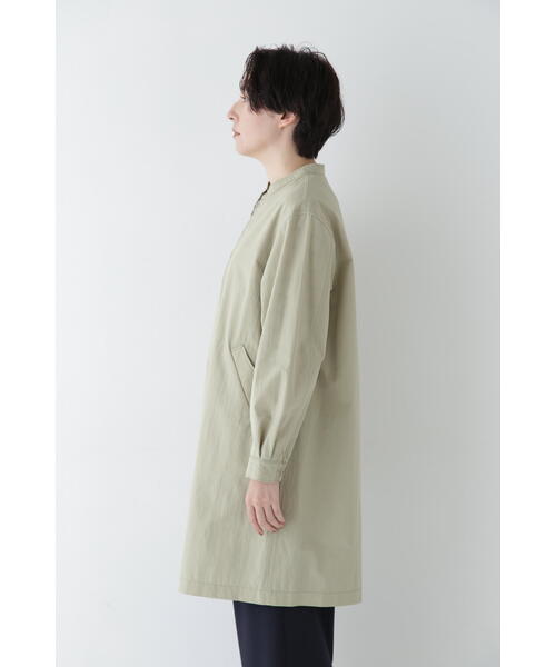 human woman（ヒューマンウーマン） ノーカラーコート コート コットン
