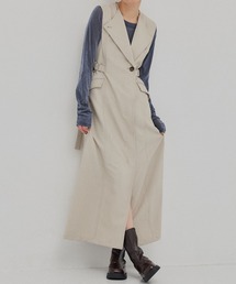 極美品 パブリックトウキョウ 25SS ベルテッドジレワンピース マキシ 洗える 美品 パブリックトウキョウ 25SS ベルテッドジレワンピース マキシ