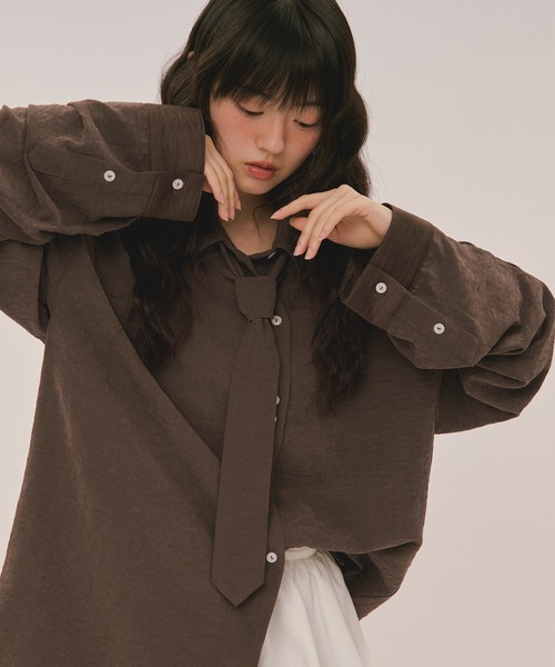 loin nuit ブラウス シャツ nuance button tie shirt / ニュアンス