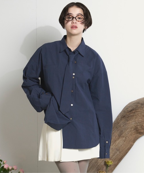 大好き ブラウス nuit loin シャツ shirt tie button nuance トップス