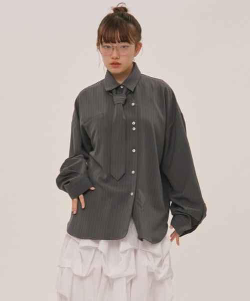 loin nuit ブラウス シャツ nuance button tie shirt / ニュアンス