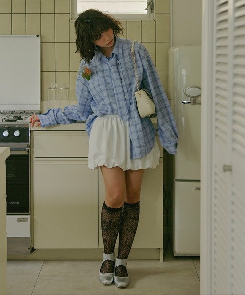 loin nuit ブラウス シャツ nuance button tie shirt
