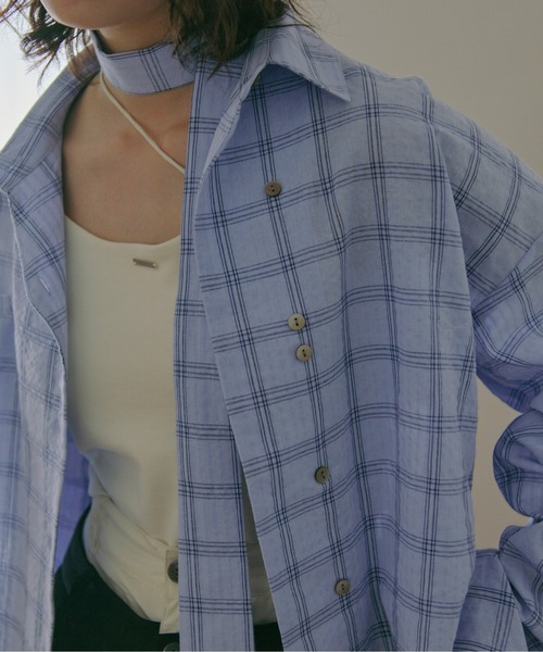 loin nuit ブラウス シャツ nuance button tie shirt