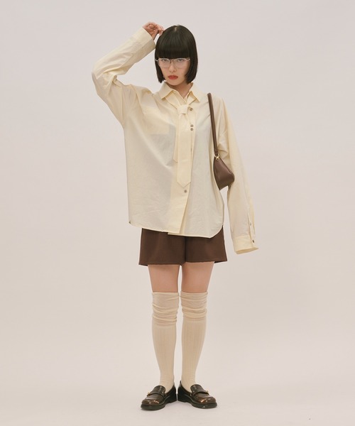 loin nuit ブラウス シャツ nuance button tie shirt / ニュアンス