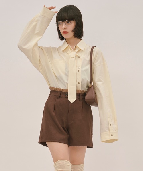 loin nuit ブラウス シャツ nuance button tie shirt / ニュアンス