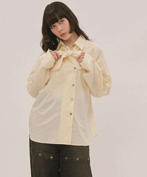 loin nuit ブラウス シャツ nuance button tie shirt / ニュアンス