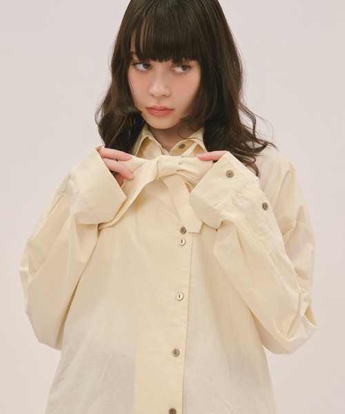 loin nuit ブラウス シャツ nuance button tie shirt / ニュアンス