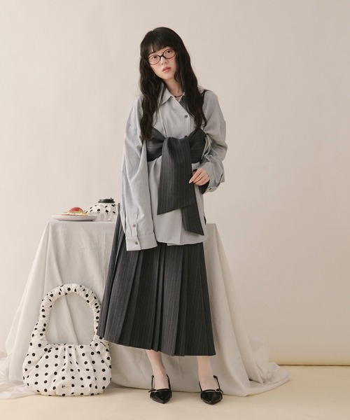 loin nuit ブラウス シャツ nuance button tie shirt / ニュアンス