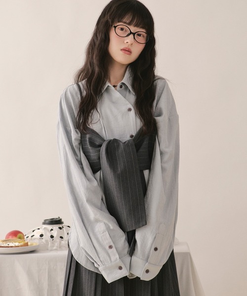 loin nuit ブラウス シャツ nuance button tie shirt / ニュアンス