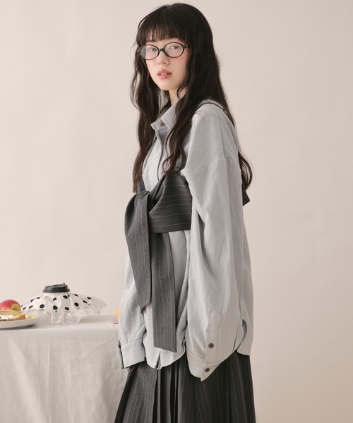 loin nuit ブラウス シャツ nuance button tie shirt / ニュアンス