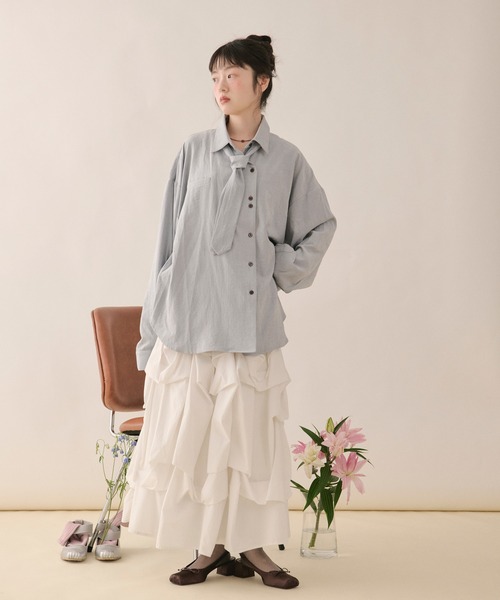 loin nuit ブラウス シャツ nuance button tie shirt / ニュアンス