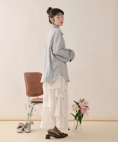 loin nuit ブラウス シャツ nuance button tie shirt / ニュアンス