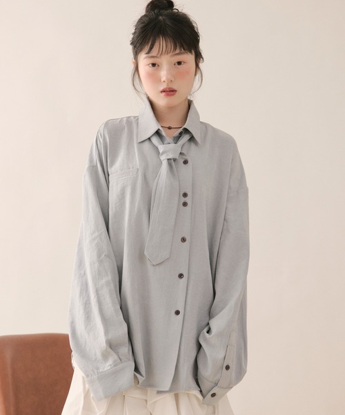 loin nuit ブラウス シャツ nuance button tie shirt / ニュアンス