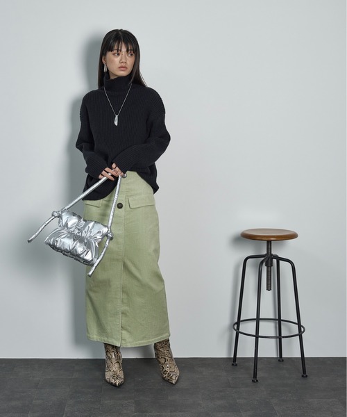 「THE YOn」 タートルネックニット FREE アイボリー レディース_画像3