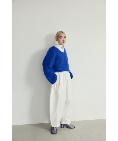 HeRIN.CYE Vネックニット FREE グリーン レディース : ZOZOTOWN Yahoo