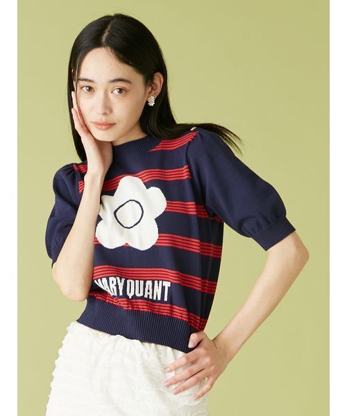 極美品❀25ss リリーブラウン ×マリークワント ジャガードニットトップス LILY BROWN ニット セーター 「LILY BROWN×MARY QUANT