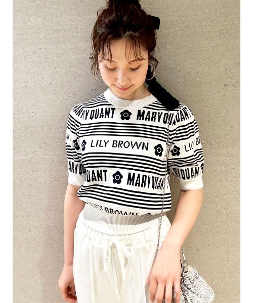 【LILY BROWN×MARY QUANT】ジャガードニットトップス LILY BROWN ニット セーター 「LILY BROWN×MARY QUANT