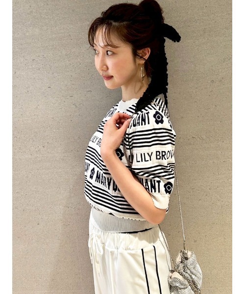 極美品❀25ss リリーブラウン ×マリークワント ジャガードニットトップス LILY BROWN ニット セーター 「LILY BROWN×MARY QUANT