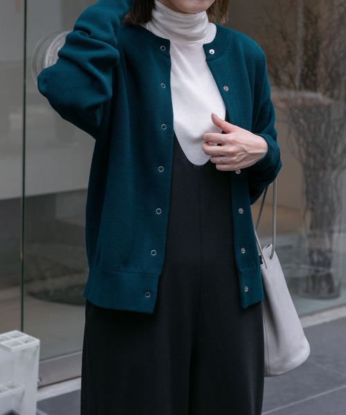 「FORK&SPOON」 ニットカーディガン 1 グレー レディース_画像2