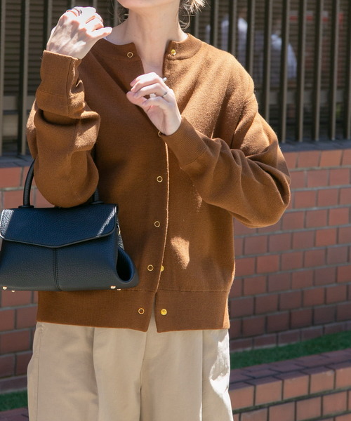 「FORK&SPOON」 ニットカーディガン 1 グレー レディース_画像3