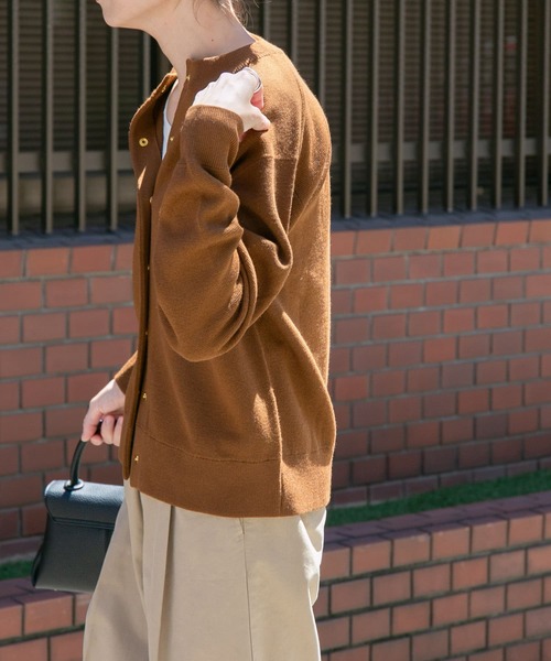 「FORK&SPOON」 ニットカーディガン 1 グレー レディース_画像5