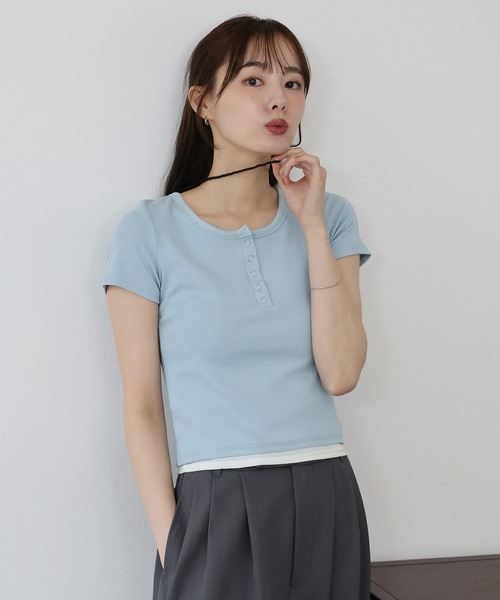 BLUEEAST（ブルーイースト） ヘンリーネック tシャツ 半袖 「6色展開